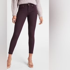 NWT Express Mid Rise Purple Extra Supersoft Skinny Jeans - Size 12